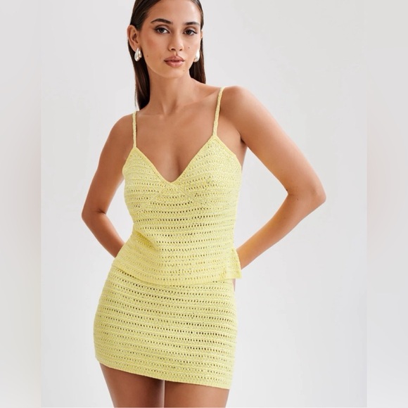 Meshki Dresses & Skirts - Meshki Irie Embellished Skirt in Lemon - Size M